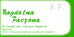 magdolna paczona business card